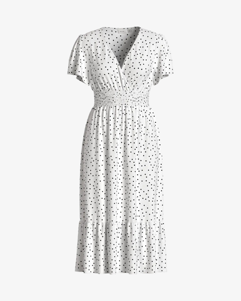 Vila Vimathilde Kjole Hvid/Sort