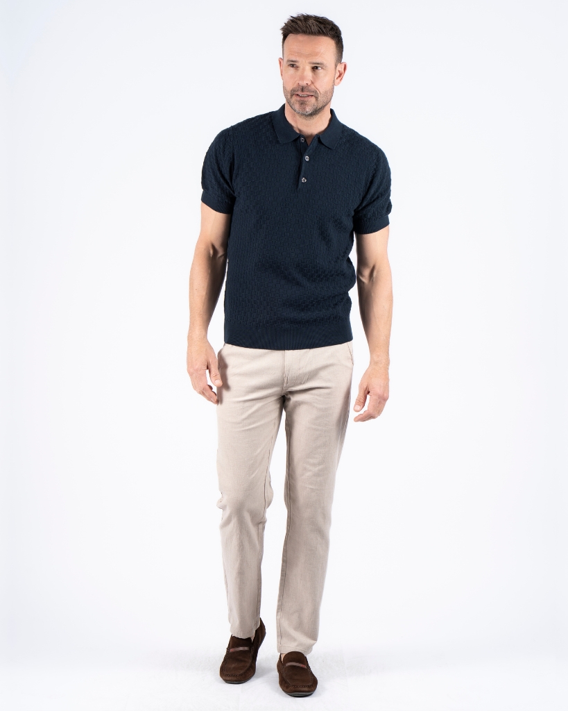 Pre End Charly Ternet Strik Polo Mørkeblå