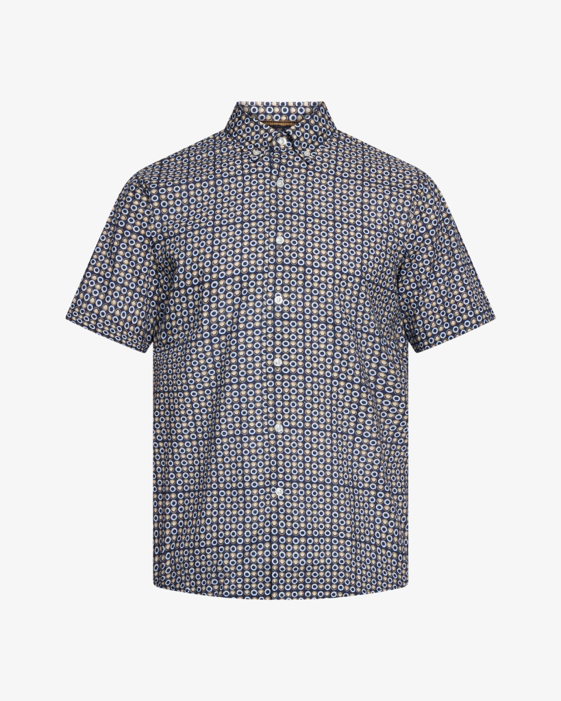 Signal GustafSi Mønstret Skjorte Mørkeblå