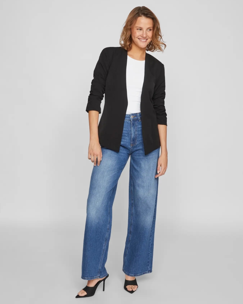 Vila Viher 3/4 Blazer Sort