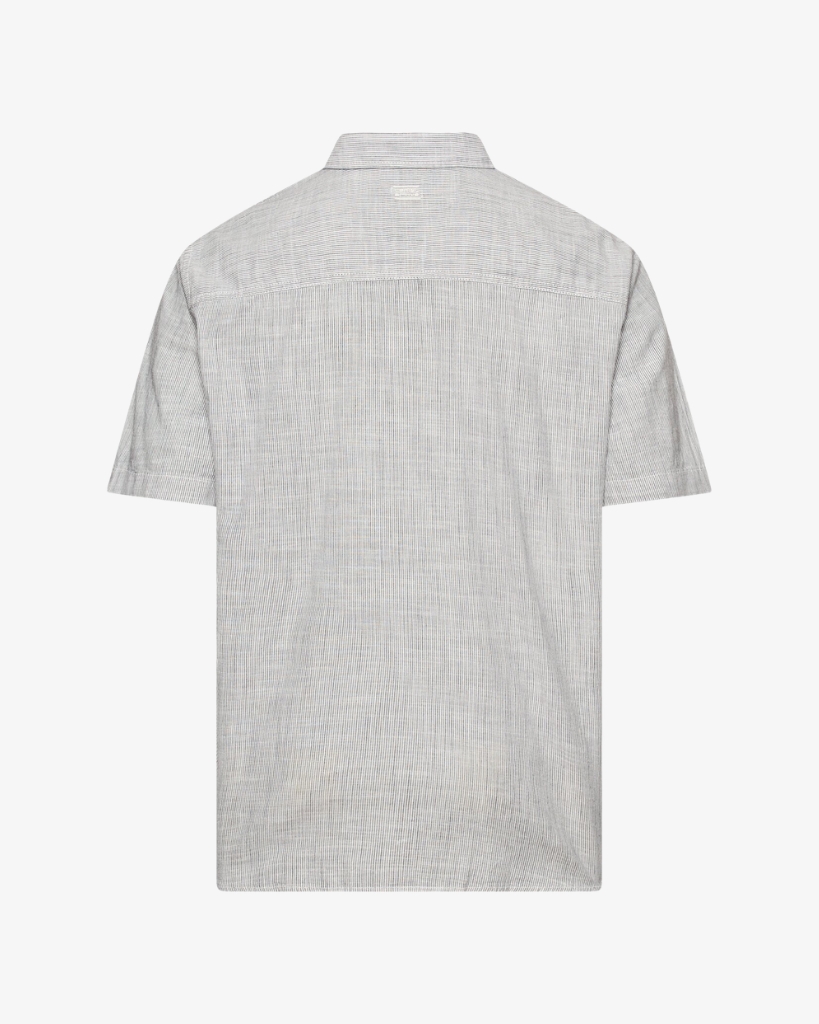 Camel Kortærmet Stribet Skjorte