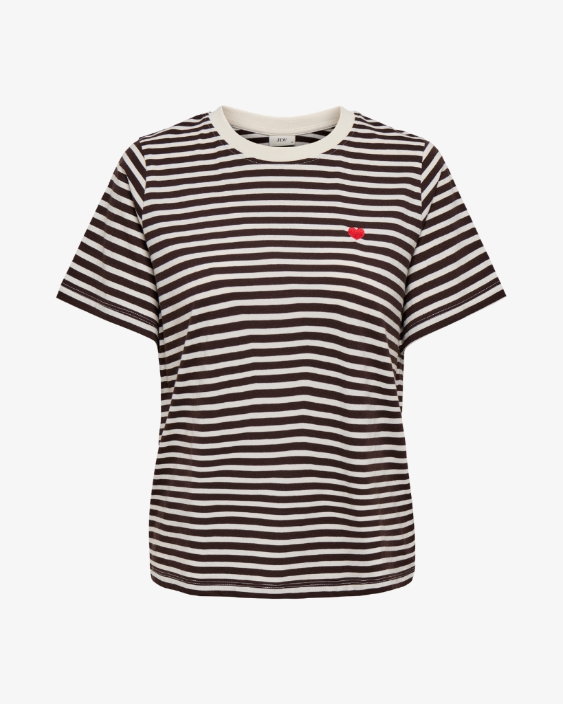 JDY Pisa T-shirt Brun/Offwhite