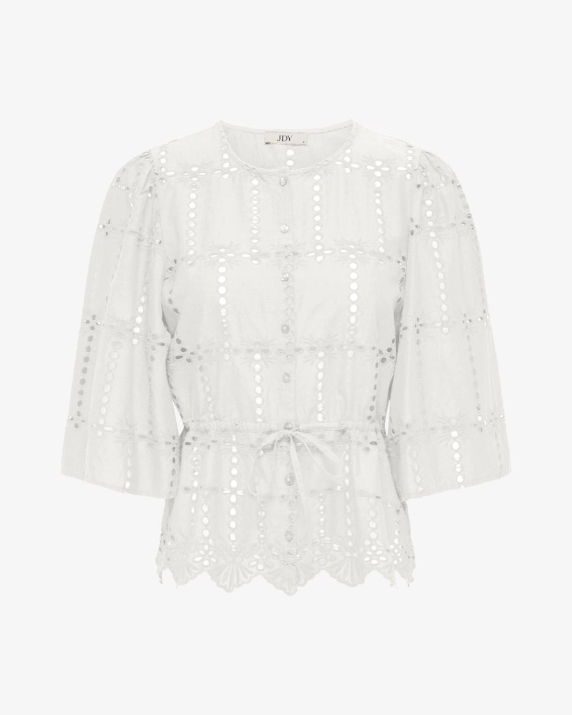 JDY Jojo Anglaise Bluse Hvid