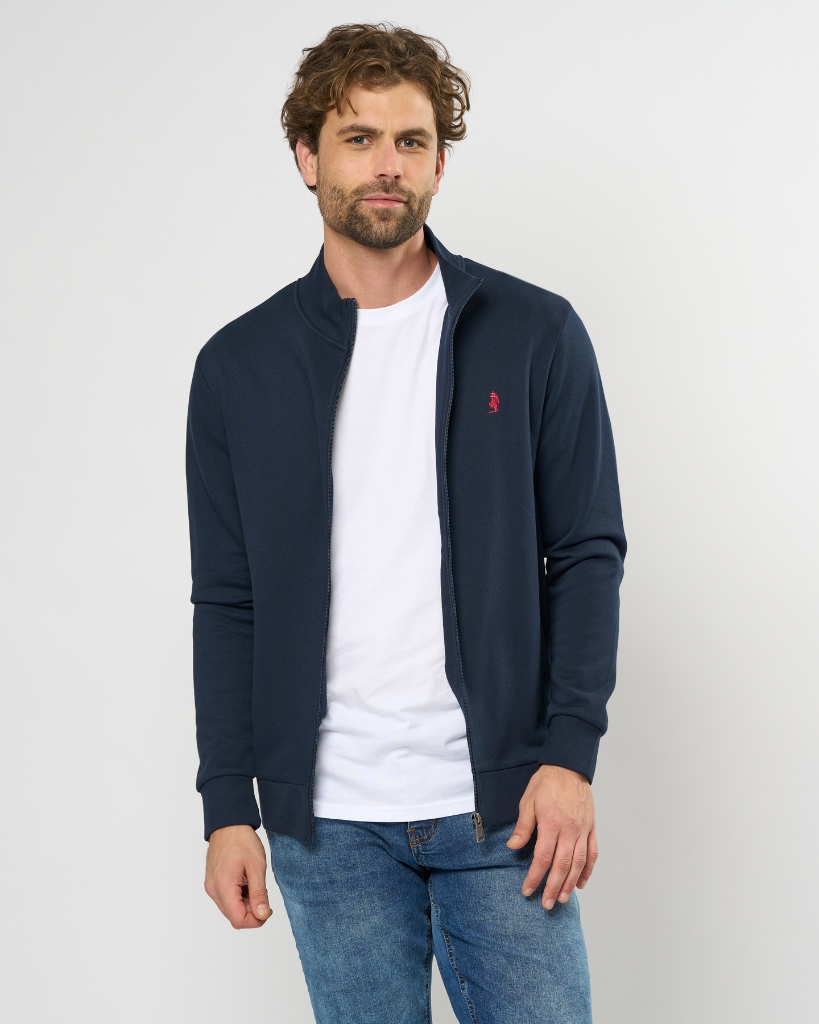 MCS Jones Zip Trøje Mørkeblå