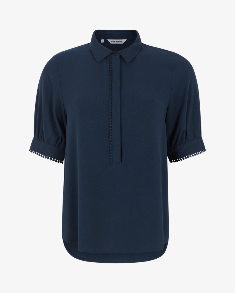Soft Rebels Ebba Mayson Bluse Blå