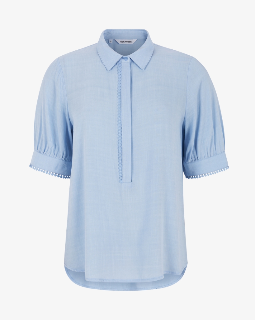 Soft Rebels Ebba Mayson Bluse Lyseblå