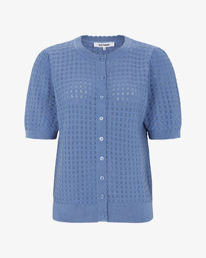 Soft Rebels Alarice Cardigan Blå