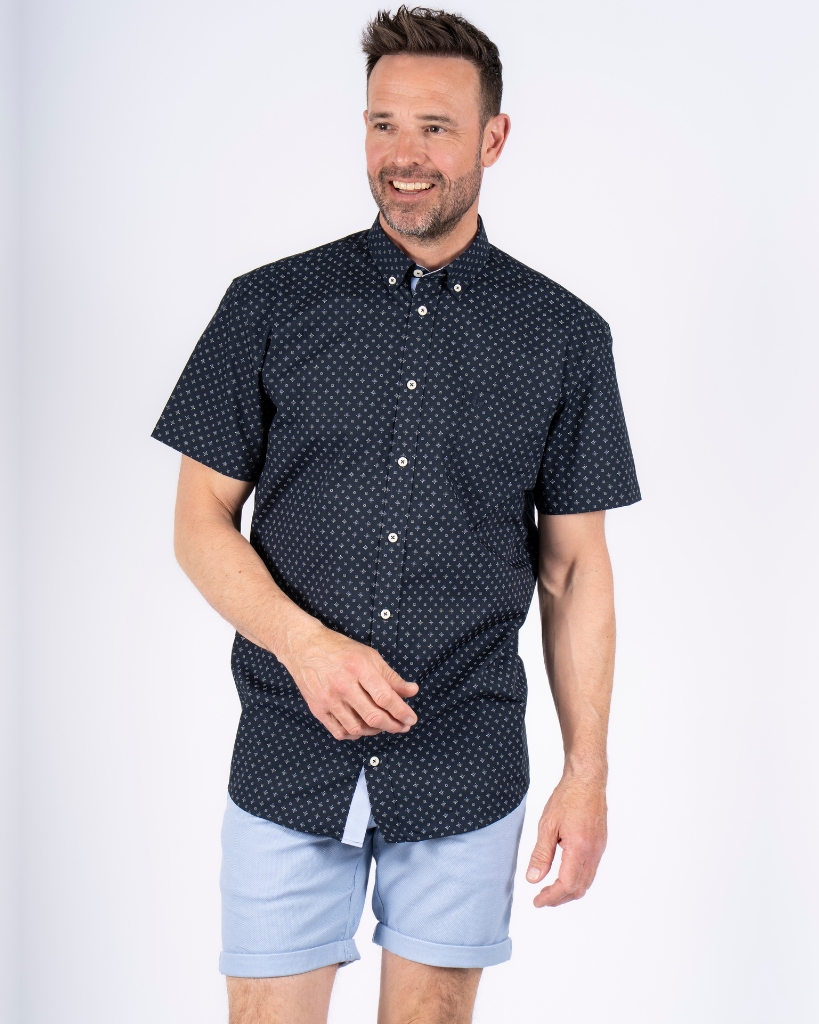 Pre End Napoli Kortærmet Skjorte Navy
