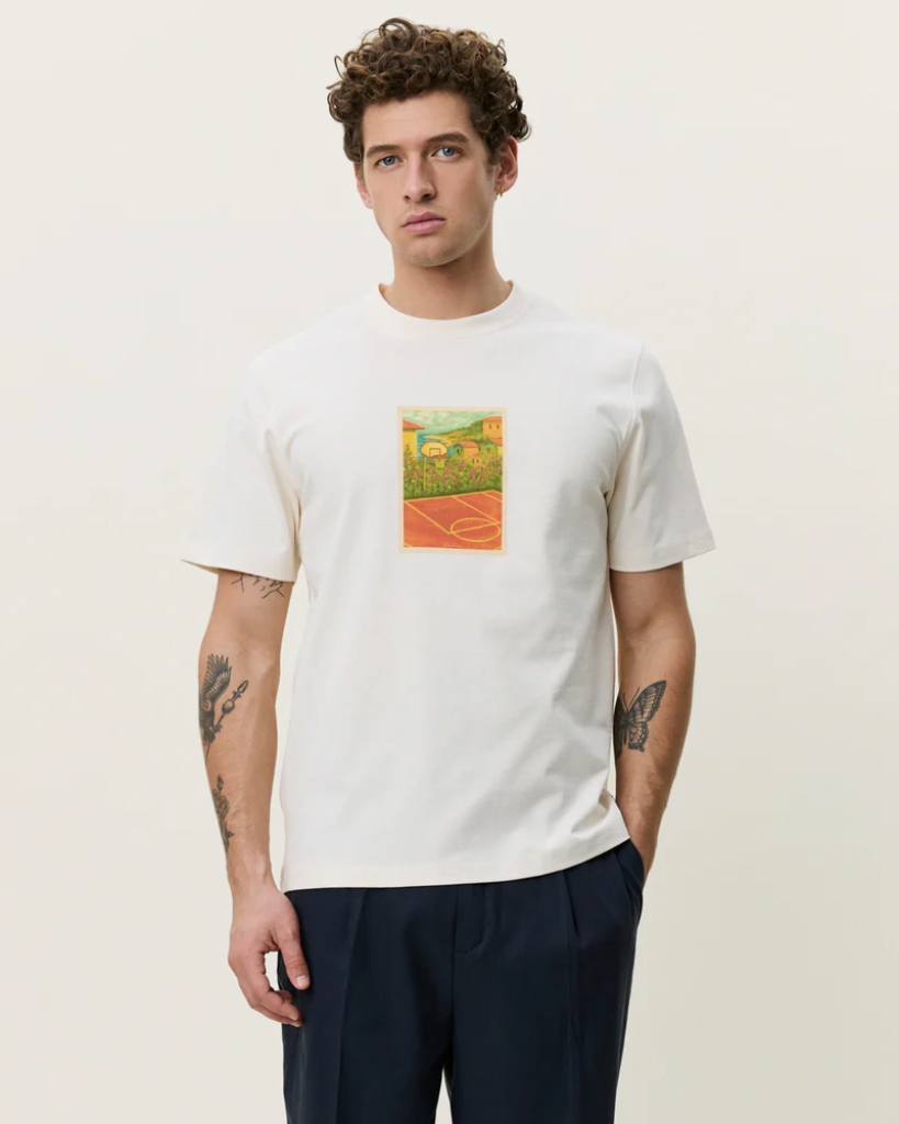 Les Deux Court T-Shirt Off White