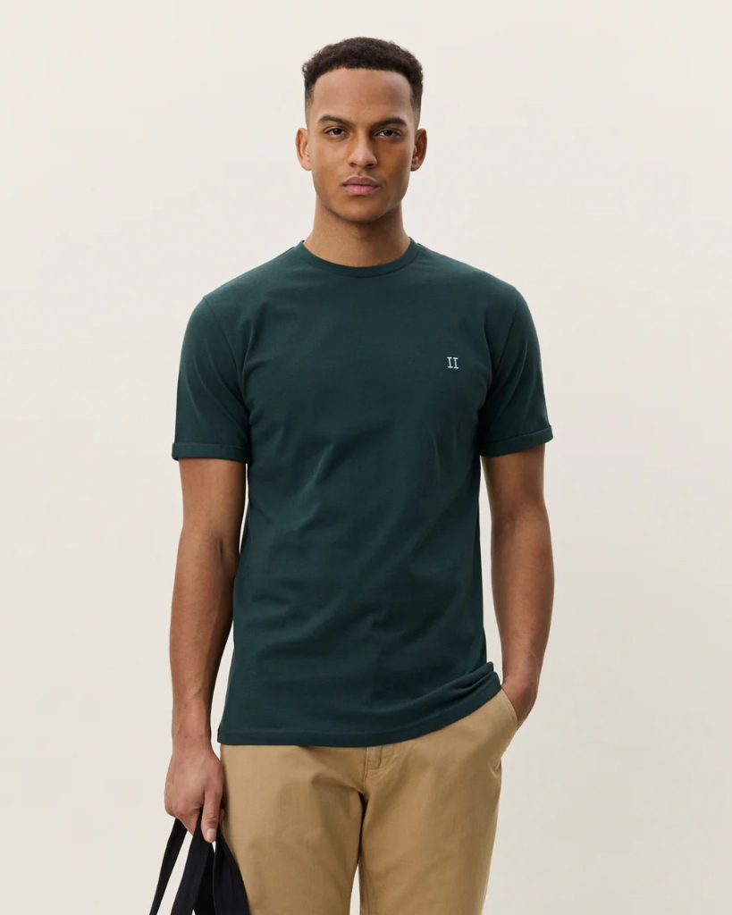 Les Deux Core Contrast T-Shirt Mørkegrøn