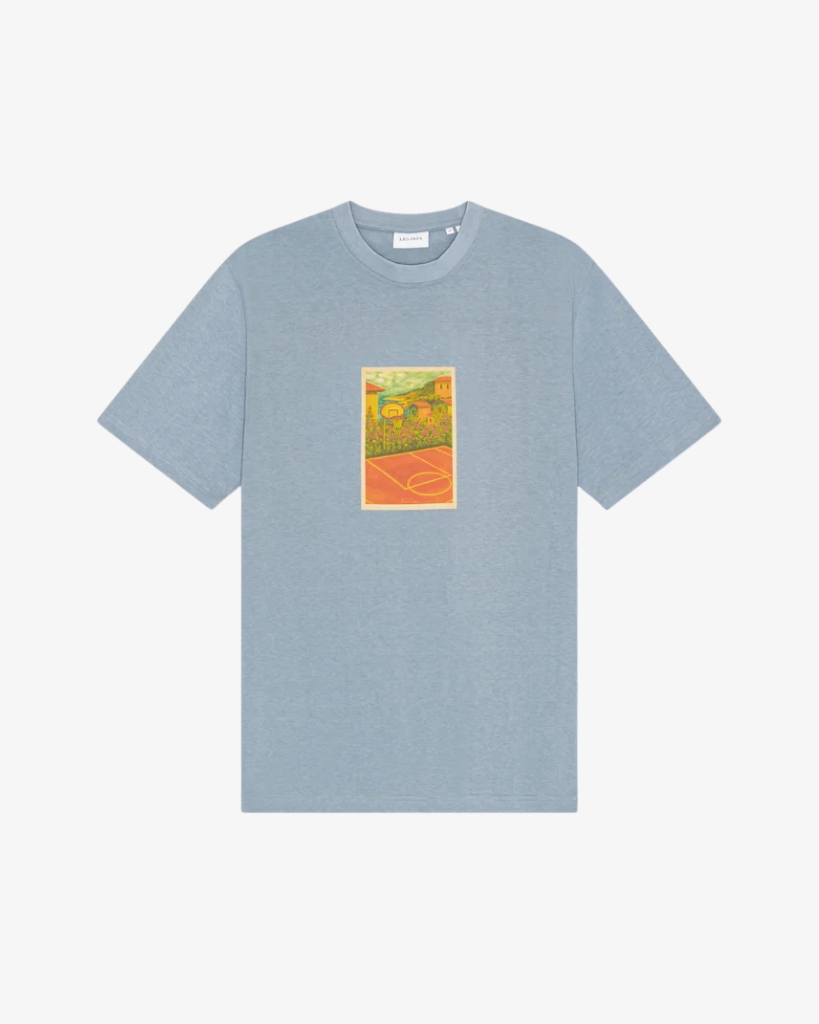 Les Deux Court T-Shirt Lyseblå