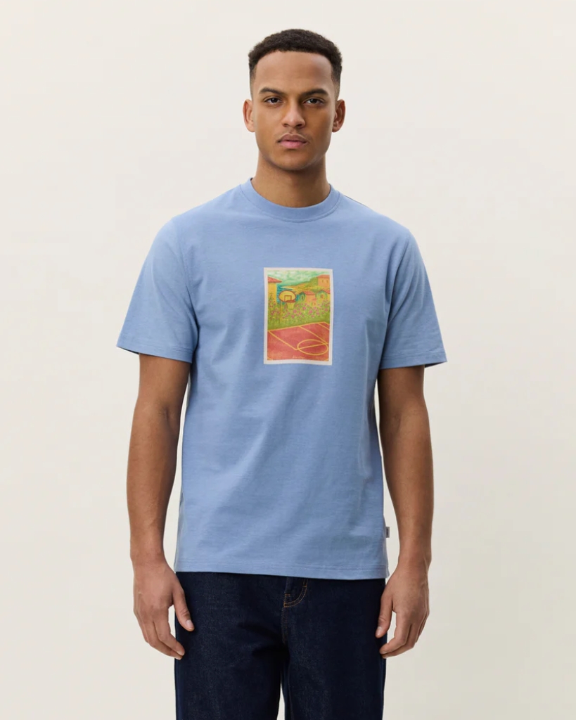 Les Deux Court T-Shirt Lyseblå