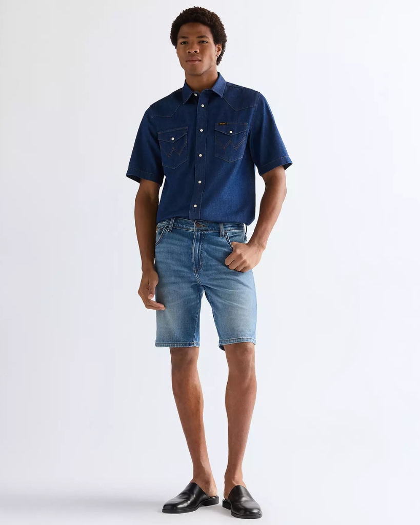 Wrangler Texas Denim Shorts Lyseblå