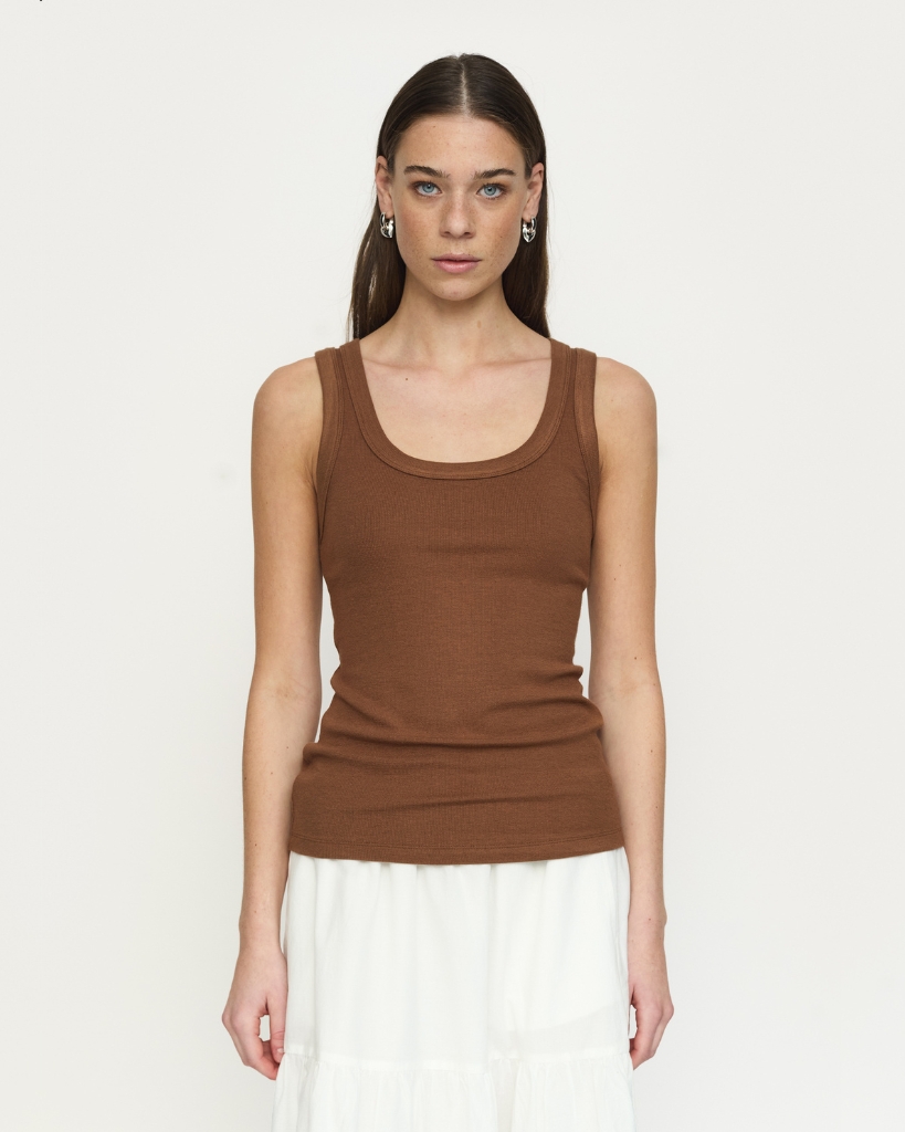 Soft Rebels Fenja Tanktop Brun