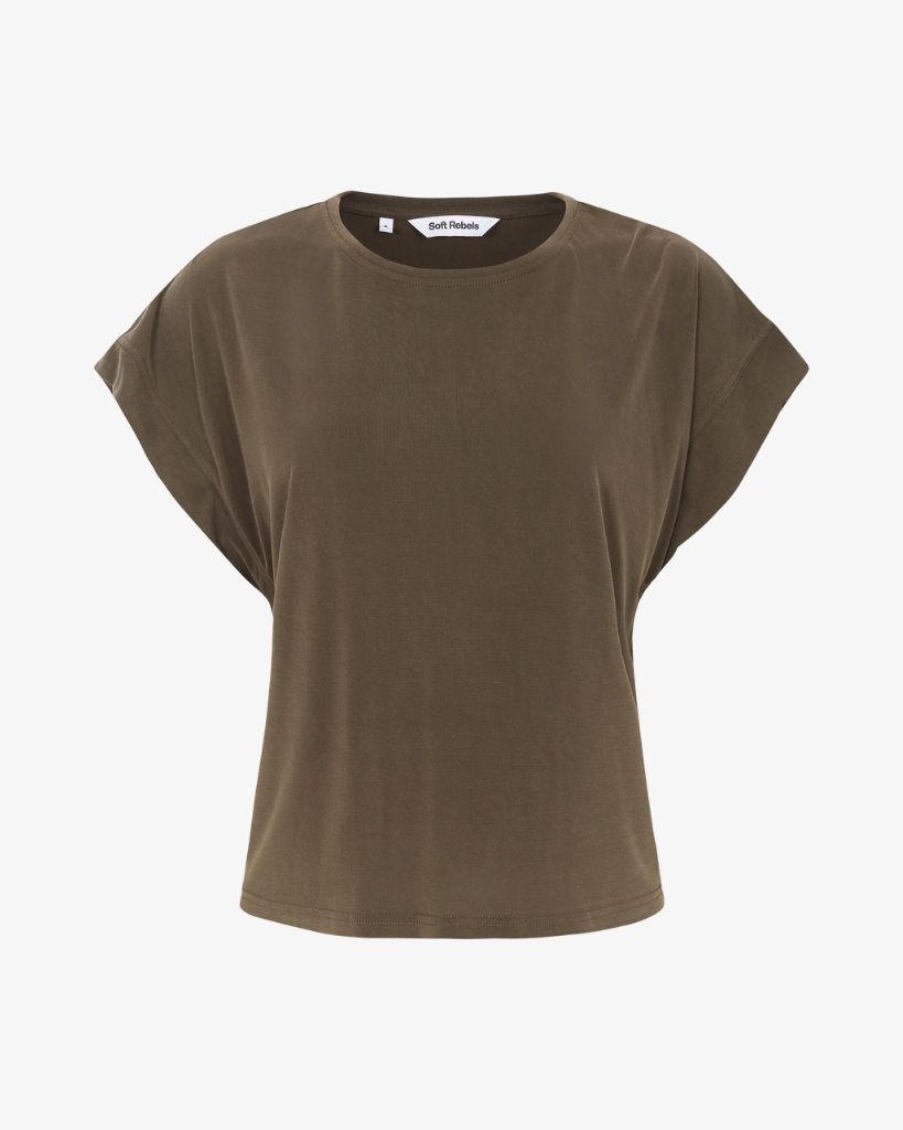 Soft Rebels Ella Boxy T-Shirt Brun