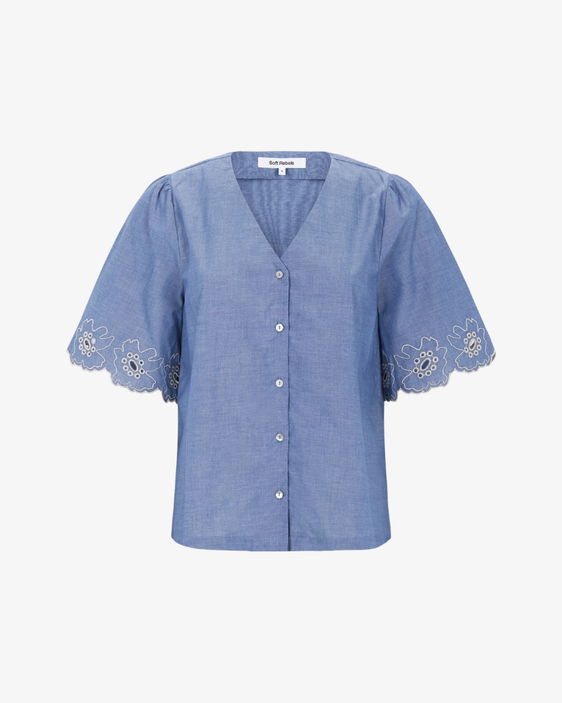Soft Rebels Gada Skjortebluse Blå