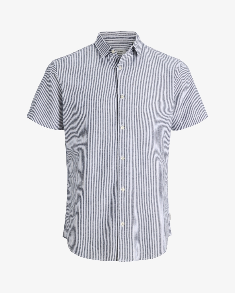 JJ Rebel Sunny Stribet Skjorte Navy