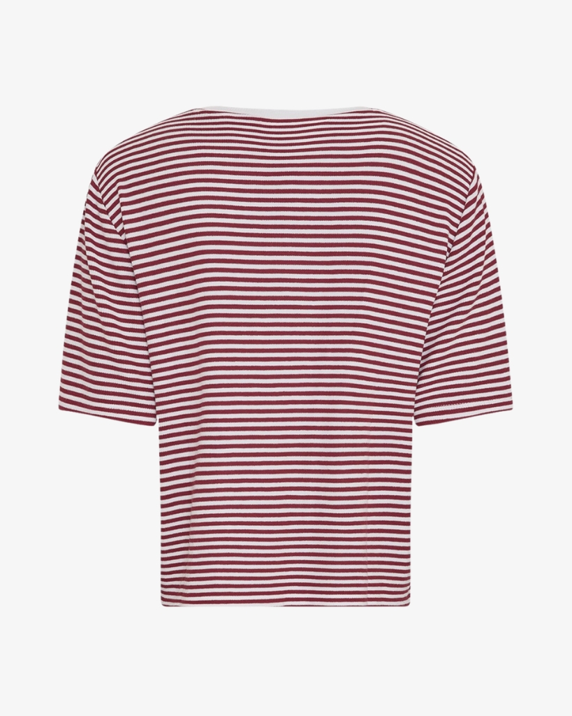 MSCH Jane T-shirt Rabarber/Hvid