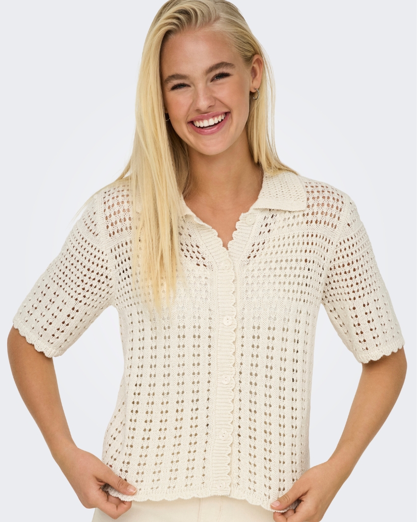 JDY Robin Collar Cardigan Offwhite
