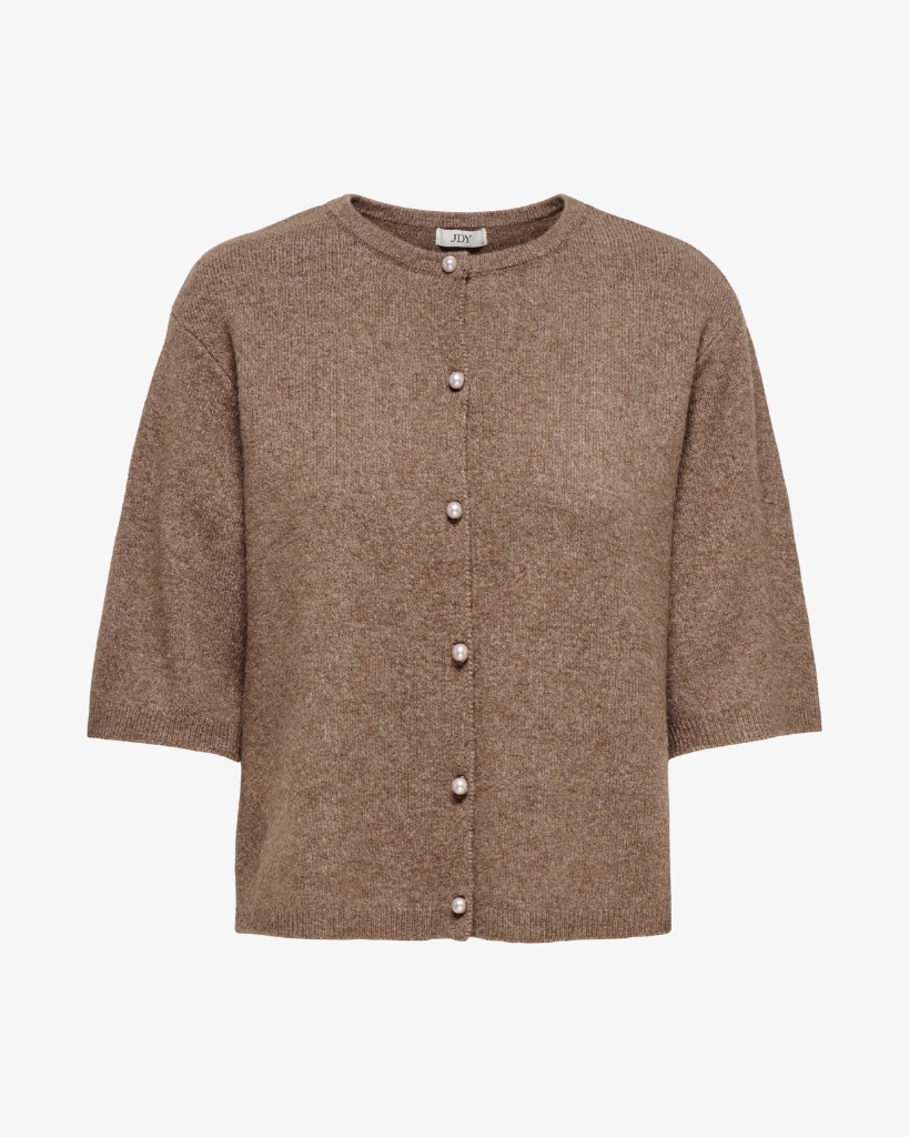 JDY Rue Life Pearl Cardigan Brun