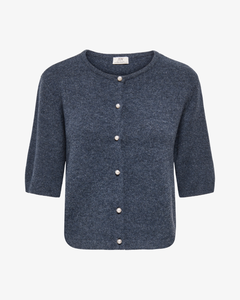 JDY Rue Life Pearl Cardigan Blå