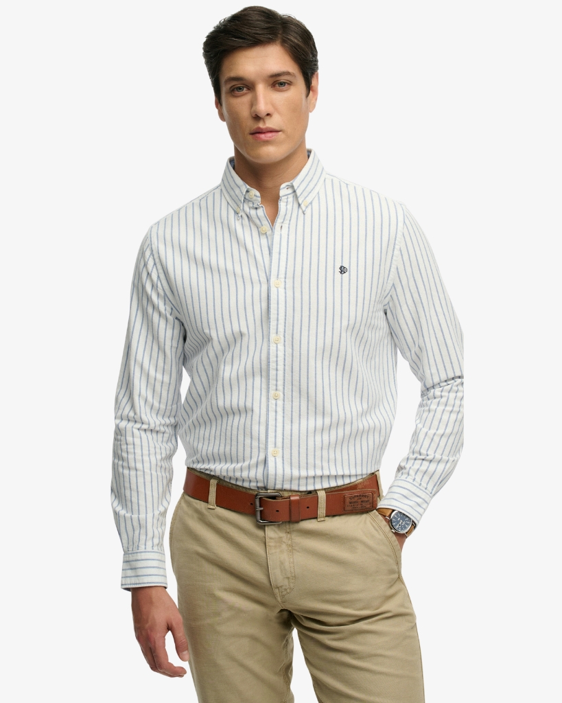 Superdry Preppy Oxford Stribet Skjorte