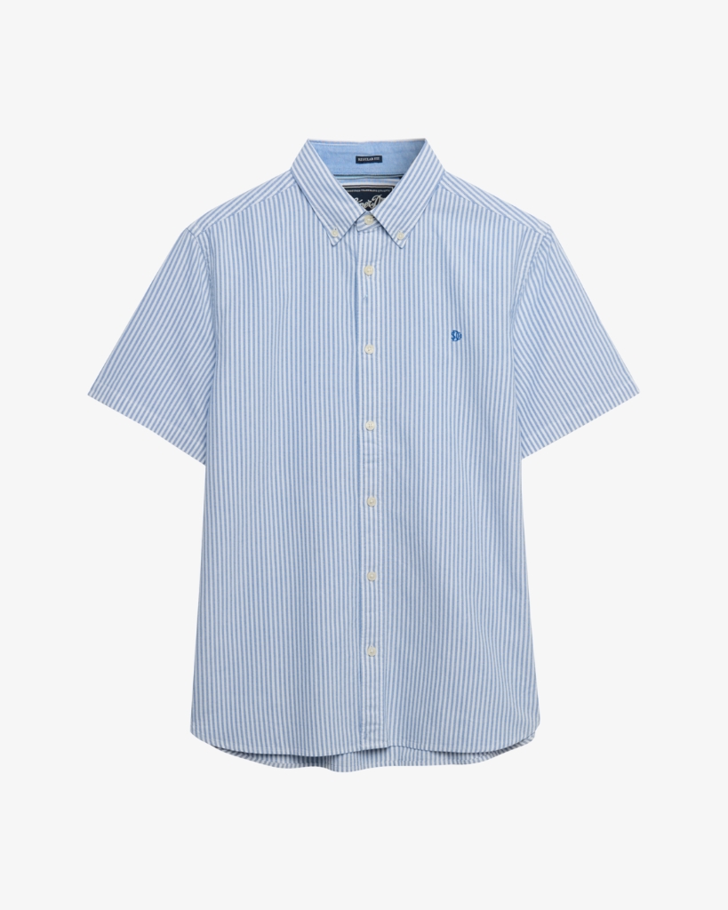 Superdry Preppy Oxford Stribet Skjorte Blå