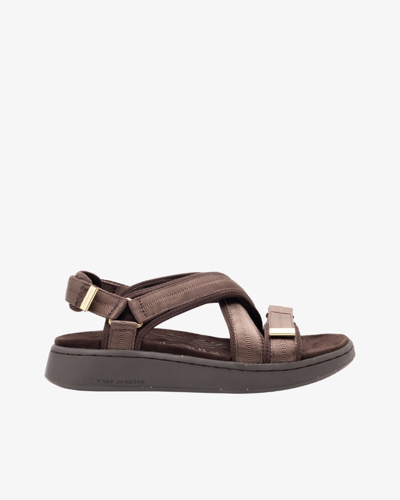 Woden Line Cross Sandaler Brun