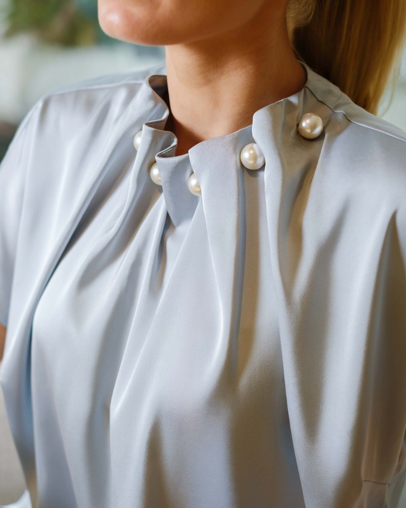 Liberte Pip Pearl Bluse Lyseblå