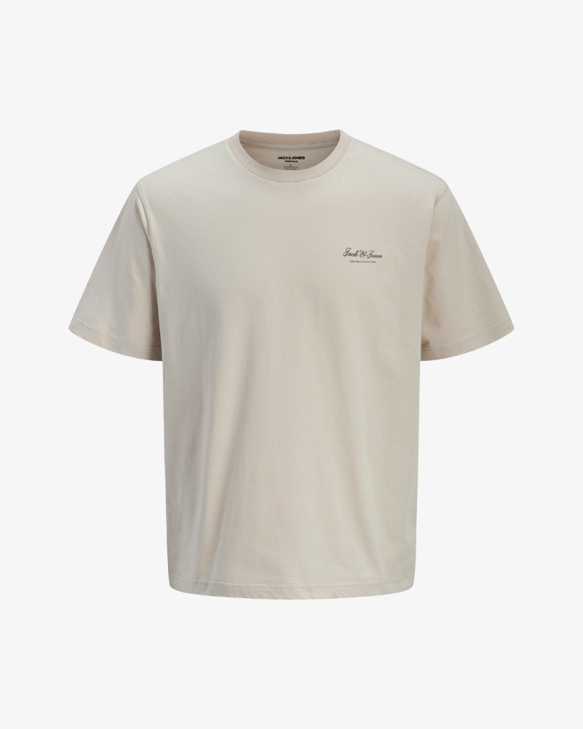 Jack Jones Archive Graphic T-Shirt Beige