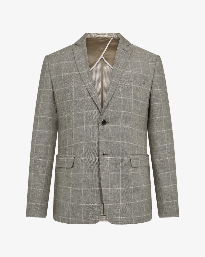 Sunwill Hør Blazer Fitted Fit Grøn