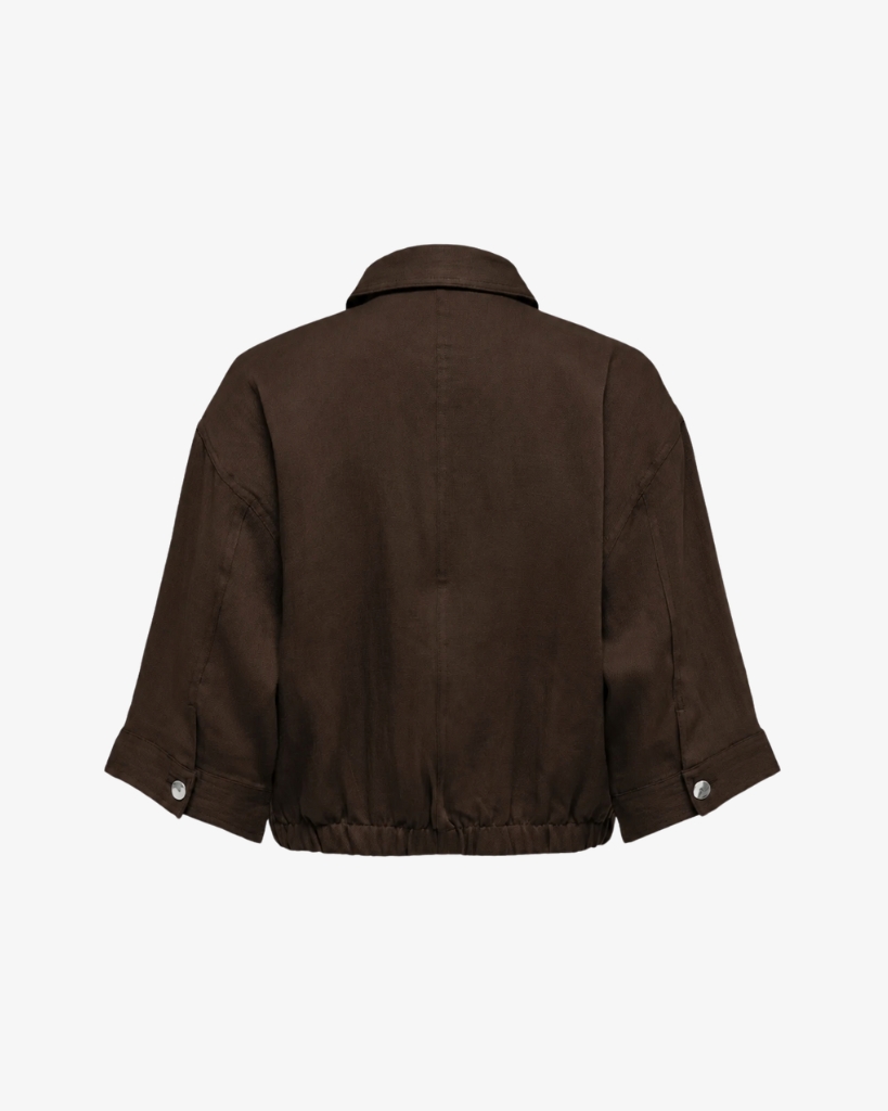 JDY Finn 3/4 Bomber Jakke Brun
