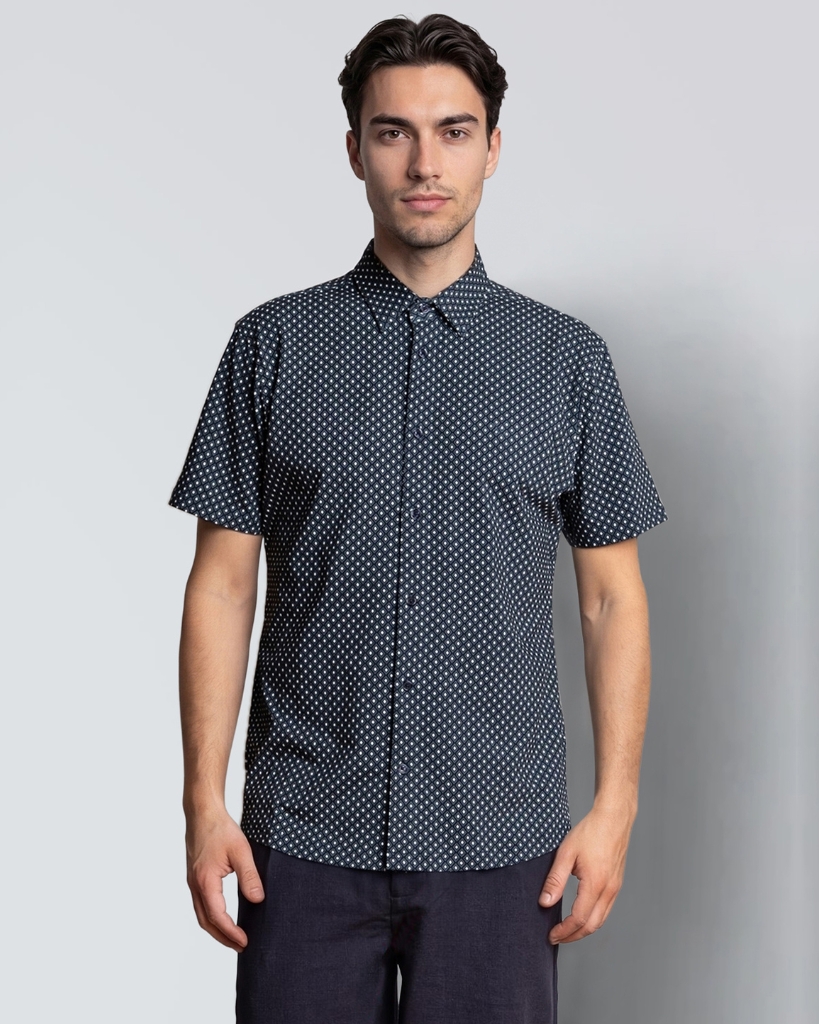 Clean Cut Formal Stretch Kortærmet Skjorte