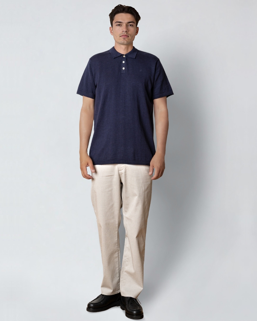 Clean Cut Thomas Strikpolo Navy