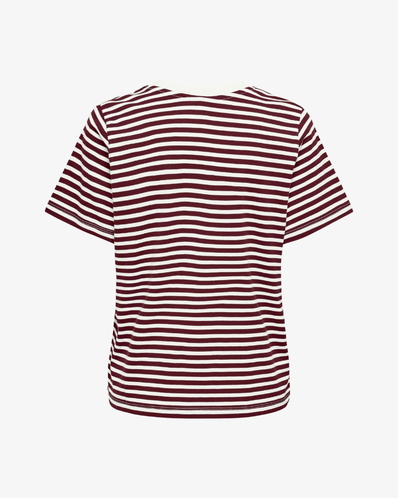 JDY Pisa T-shirt Bordeaux/Hvid