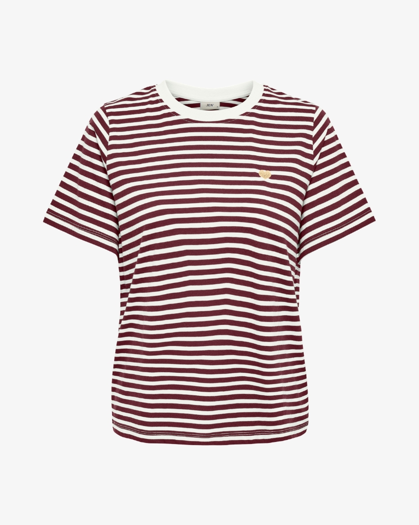 JDY Pisa T-shirt Bordeaux/Hvid