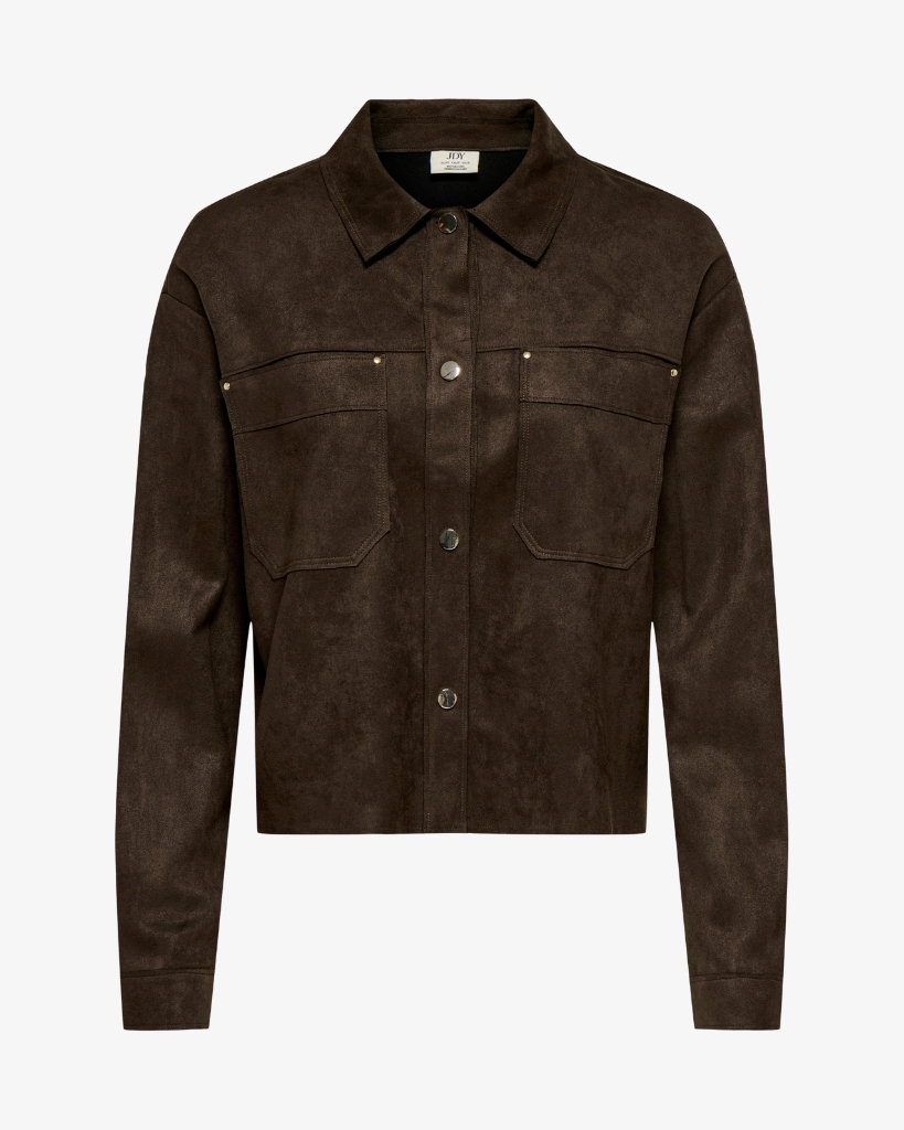 JDY Julle Fake Suede Skjorte Brun