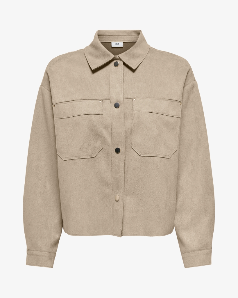 JDY Julle Fake Suede Skjorte Sand