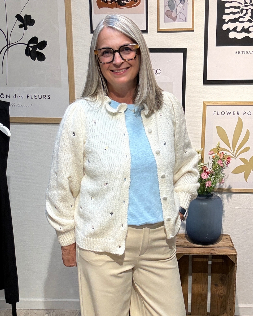 Vila Viflora Cardigan Offwhite