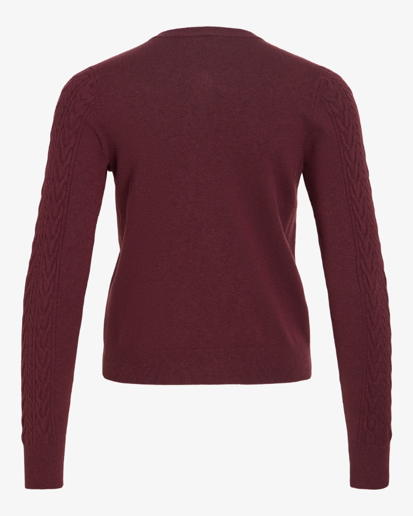 Vila Vikerry Cable Cardigan Bordeaux