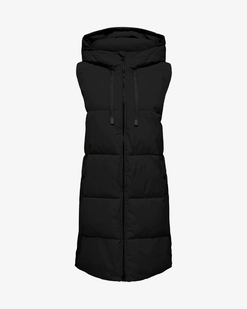 JDY Blair Vest med hætte Sort