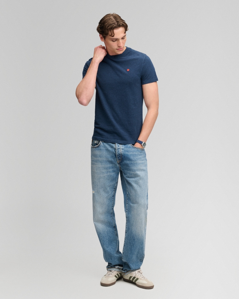 Superdry Embroidered Logo T-Shirt Mørkeblå
