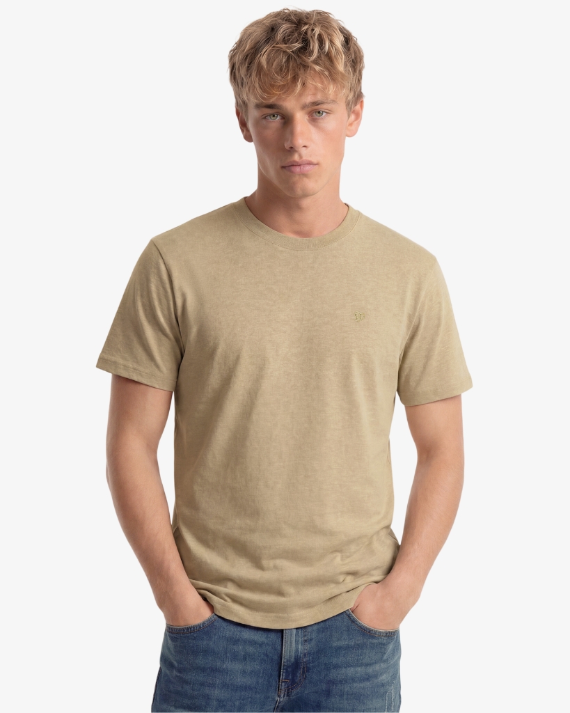 Superdry Embroidered Logo T-Shirt Sand