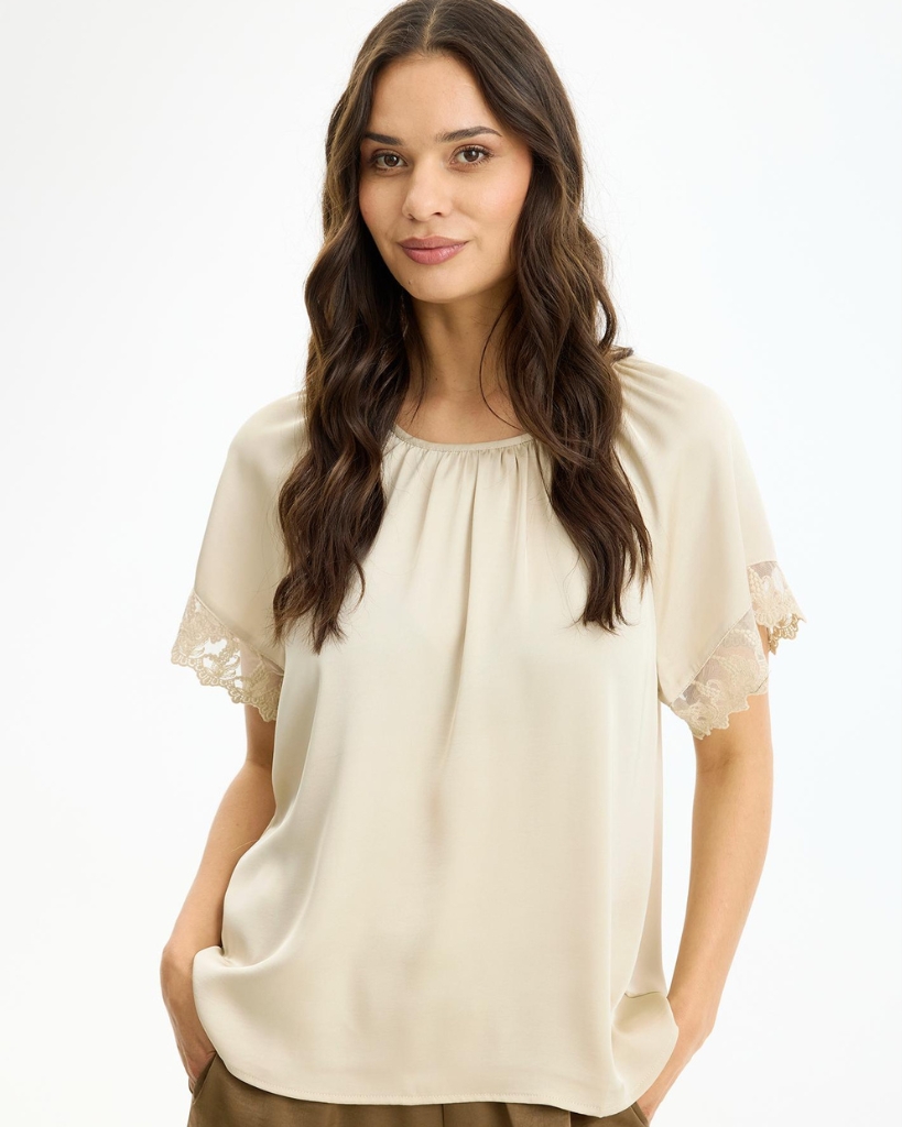 In Front Faye Bluse Champagne