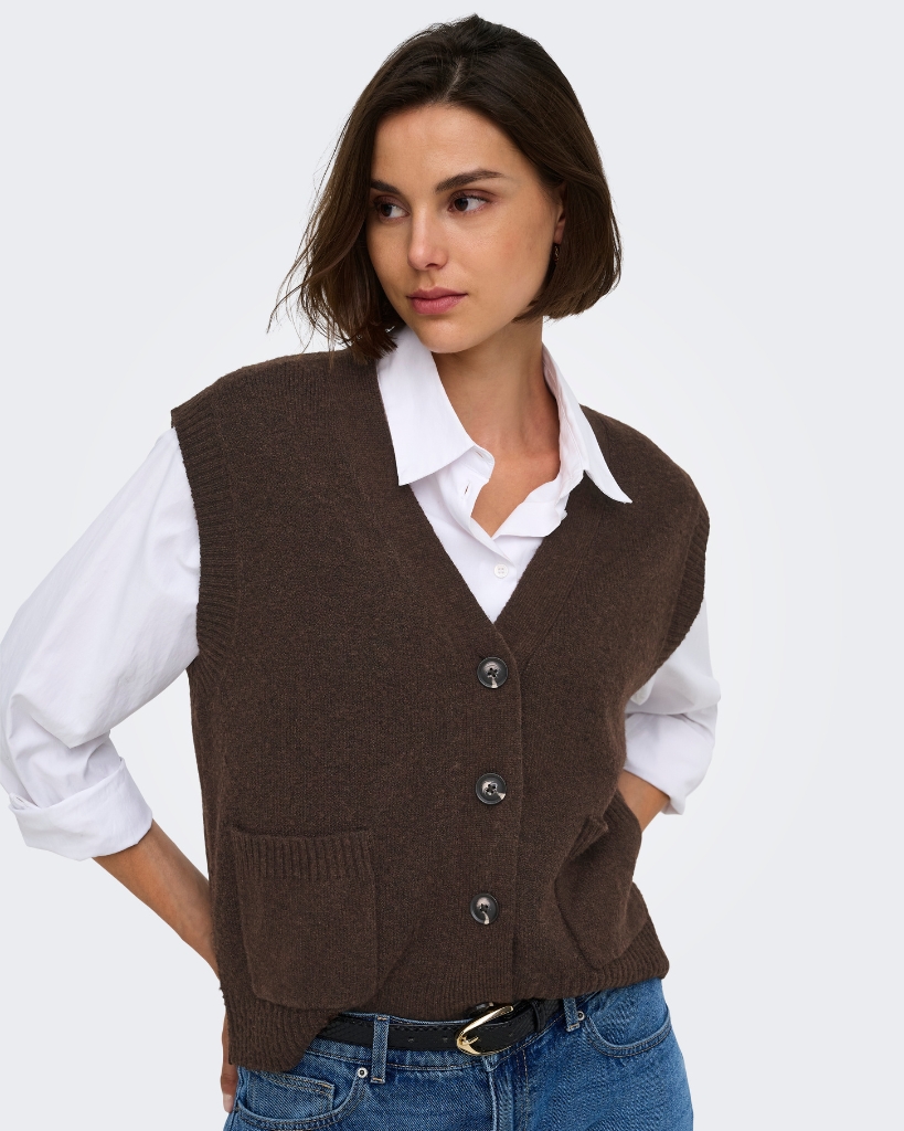 JDY Super Vest Brun
