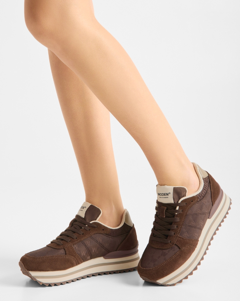 Woden Ronja Plateau Sneakers Brun