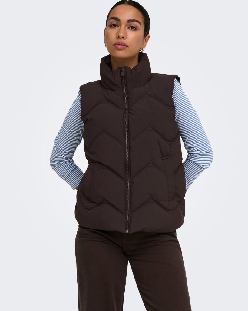 JDY Power Vest Brun