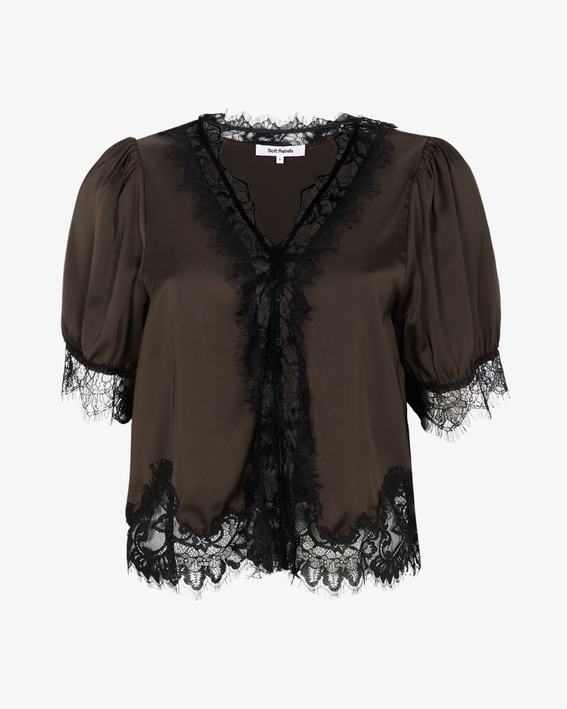 Soft Rebels Journee Bluse Brun