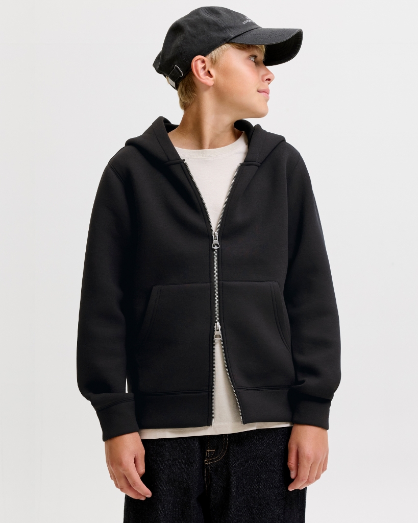 Jack Jones Scuba Zip Hoodie Sort Jr