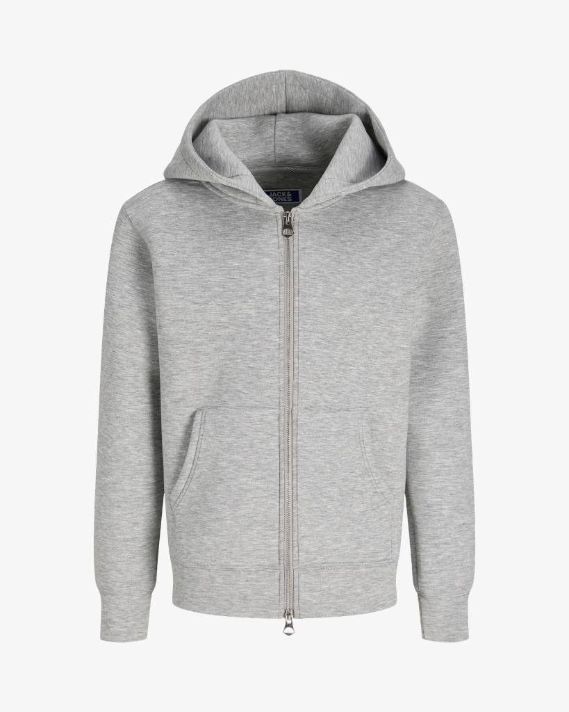 Jack Jones Scuba Zip Hoodie Grå Jr